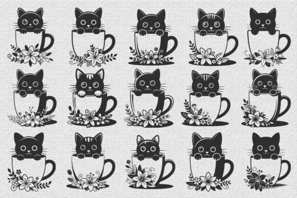Cat with Flower SVG Bundle Cutting File Review for Real Embroidery Use